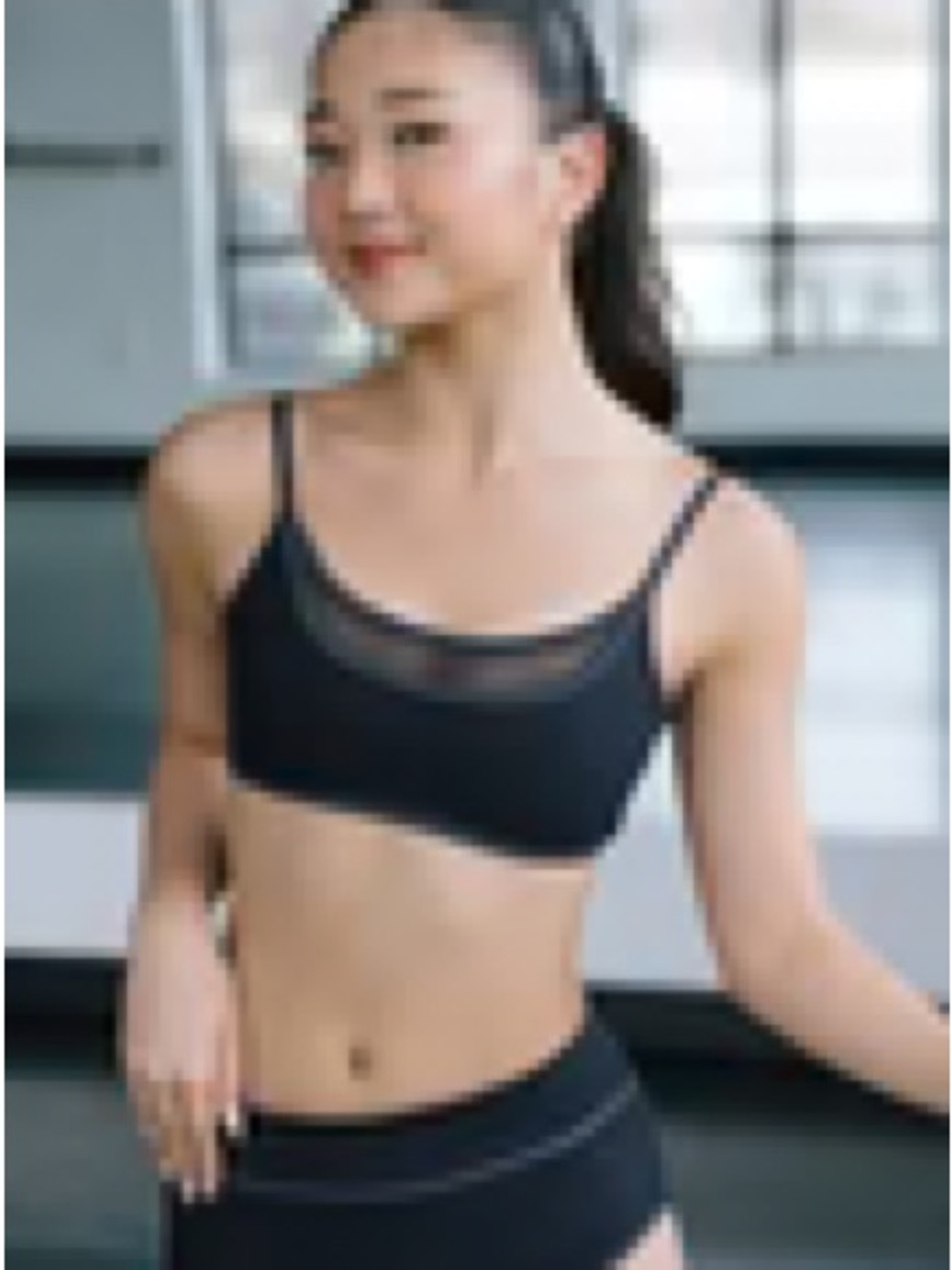 Girls' Dance Crop Top - Black